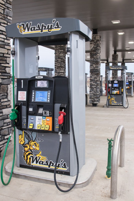 Waspys Truck Stop Iowa fuel pump