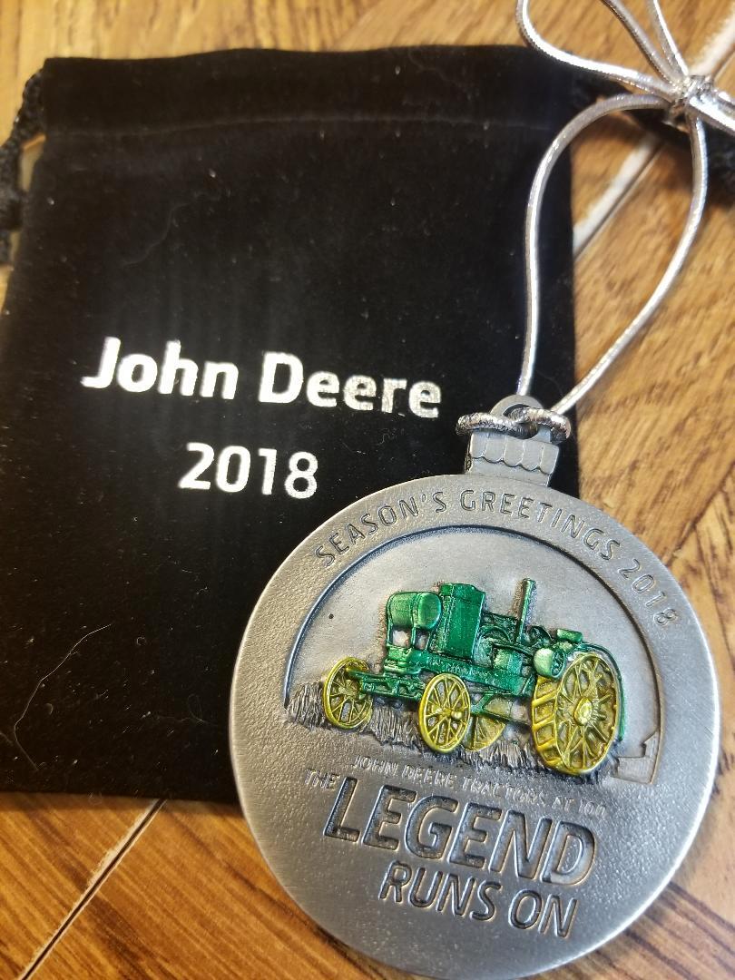 2018 New John Deere Pewter Christmas Ornament Waterloo Boy Tractor #23 LEGEND 